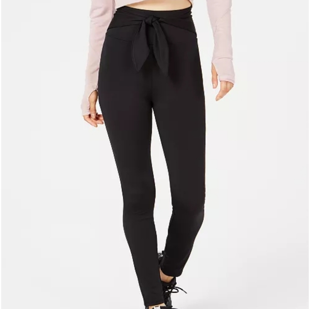 Material Girl. Juniors Active Hi-Waist Tie Front Leggings